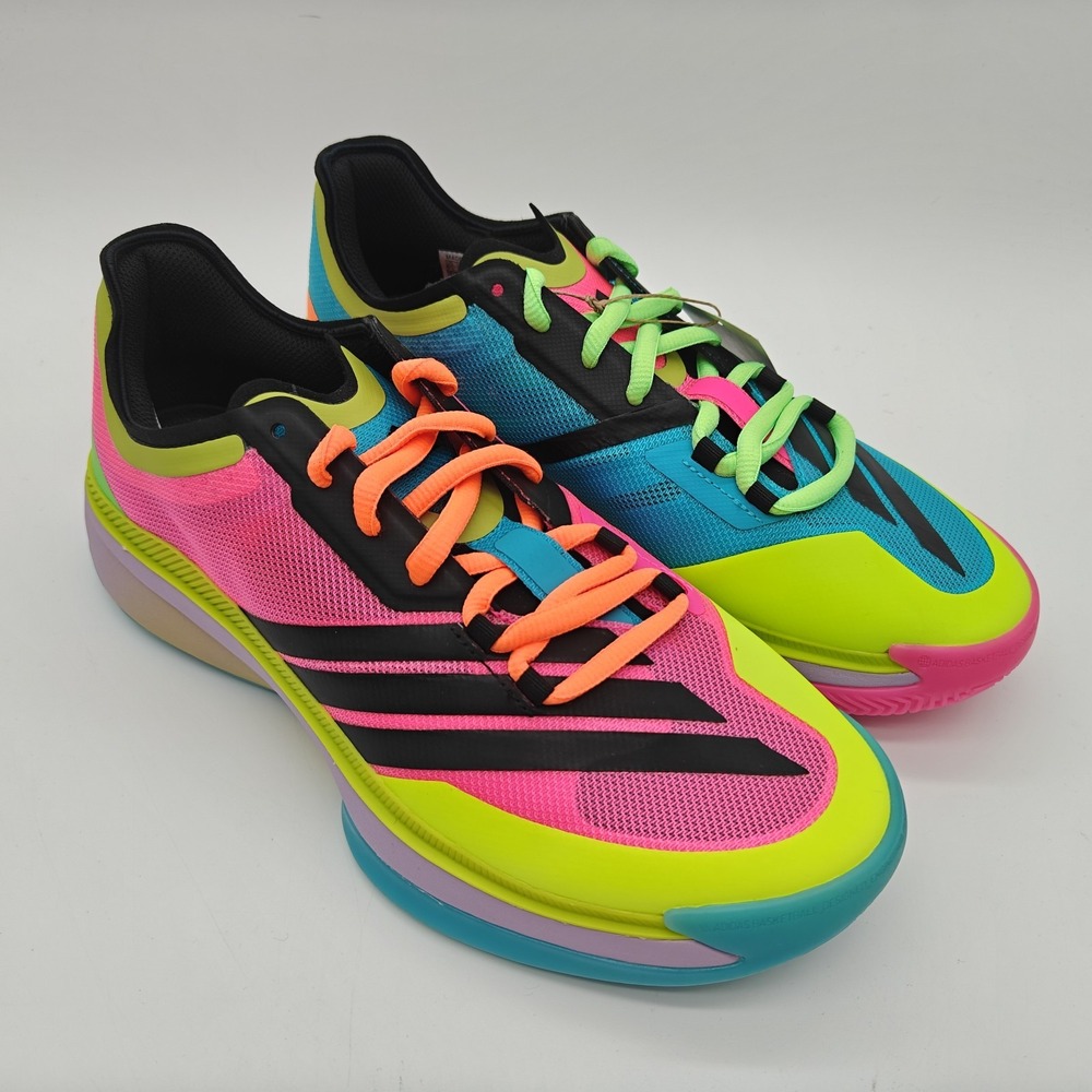 adidas Adizero Select 3.0 Low Lucid Pink Preloved Lime Mens Size 8.5 JR8281 NEW